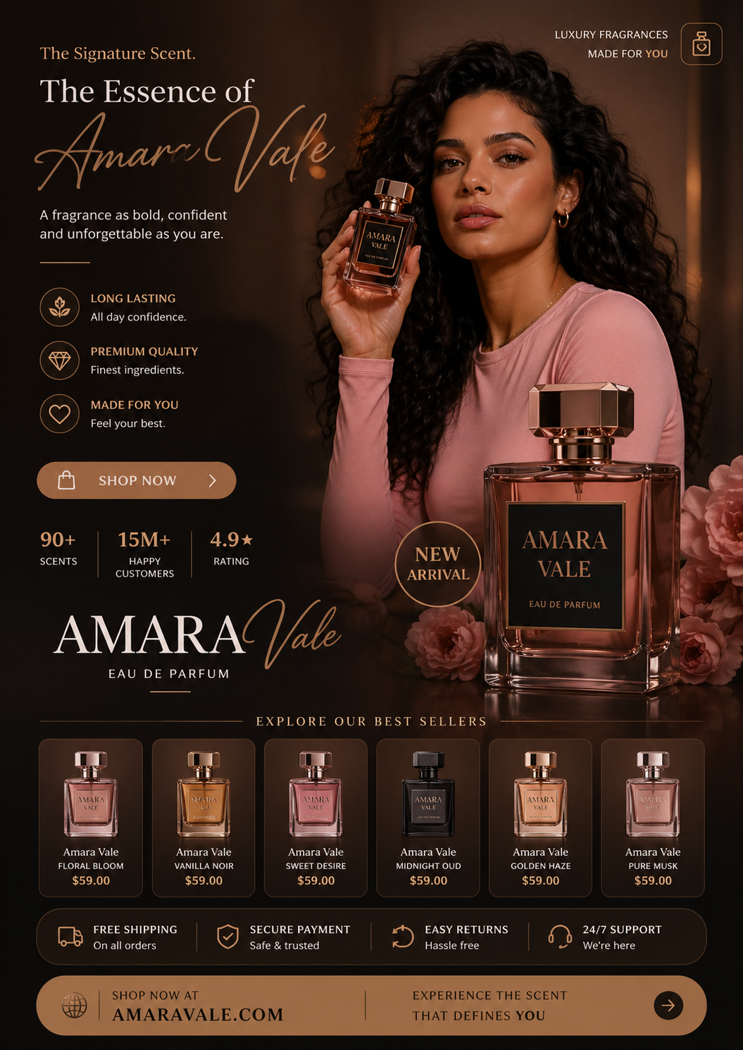 Amara Vale — Luxury Perfume E-commerce
